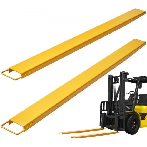 VEVOR 2er-Set Gabelverlängerungen 2130 mm Zinkenverlängerung 1,815 Tonnen Tragfähigkeit Gabelzinken Q235 Kohlenstoffstahl einteiliges Design Palettengabelverlängerung Kompatibel mit 106 mm Gabeln