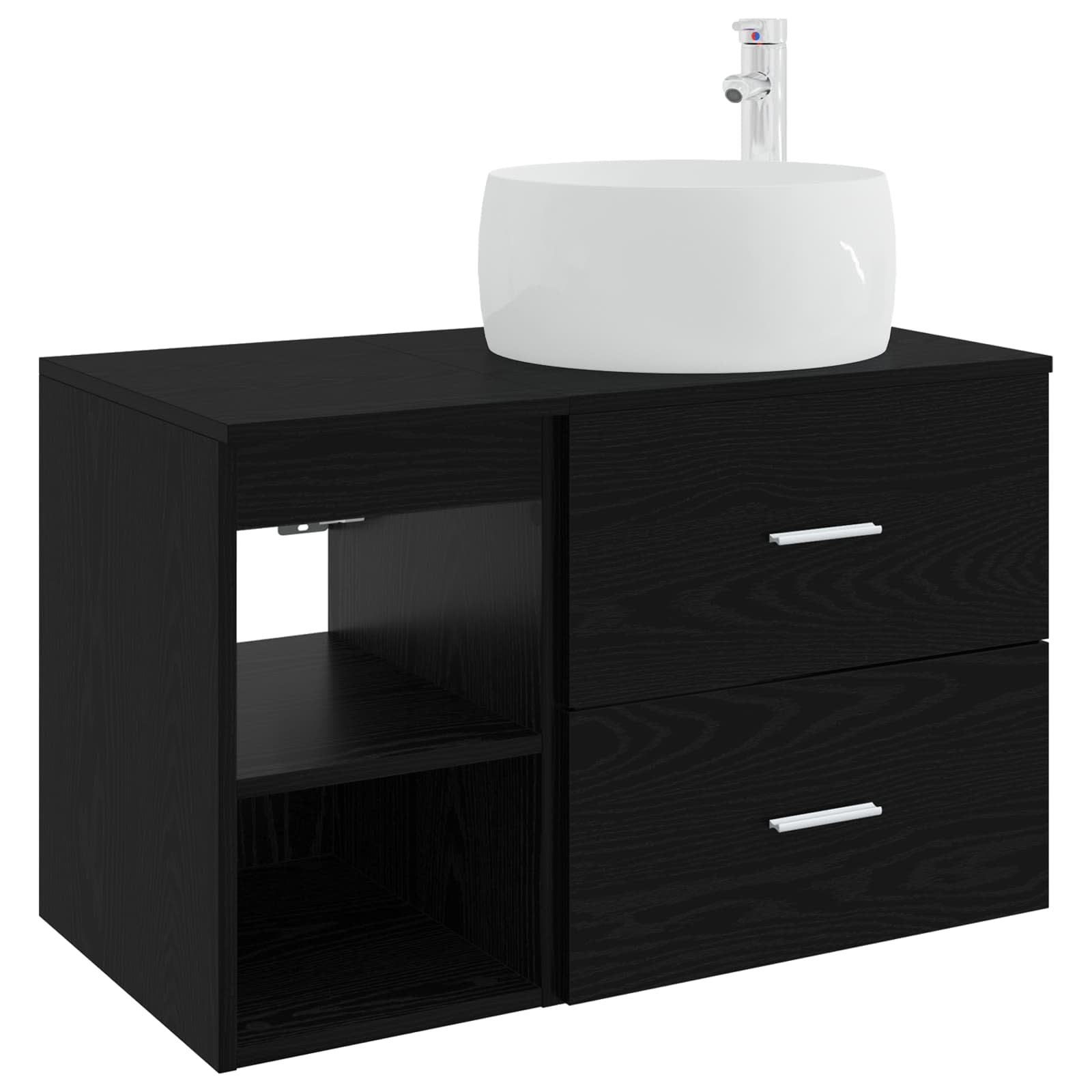Maison Exclusive - Badezimmermöbel-set 2 Stk. Schwarz Eichen-opti