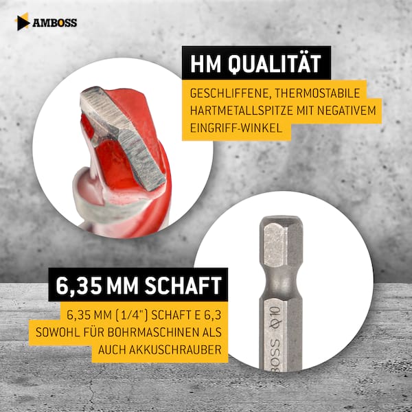 Amboss Multi Force Hartmetall Bohrer - Ø4 mm - GL: 80mm - NL: 40mm Bild 4