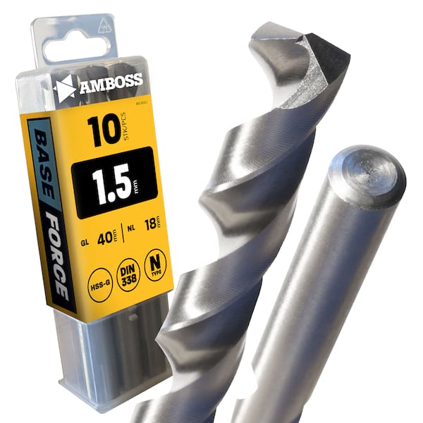 10 x HSS-G BASE Force Metallbohrer DIN 338 - Ø:1.5 mm Bild 2