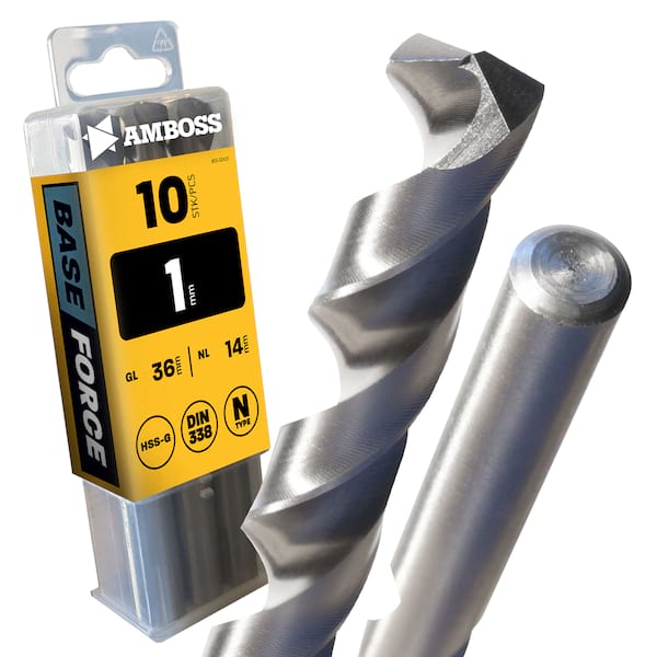 10 x HSS-G BASE Force Metallbohrer DIN 338 - Ø:1 mm Bild 2