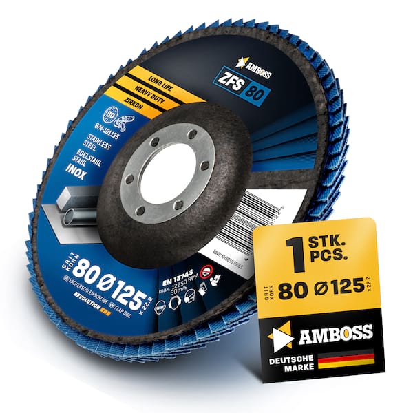 1x Amboss ZFS Fächerschleifscheibe Korn:80 Ø125mm Bild 4