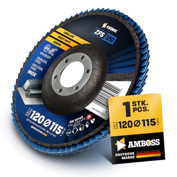 1x Amboss ZFS Fächerschleifscheibe Korn:120 Ø115mm Bild 4