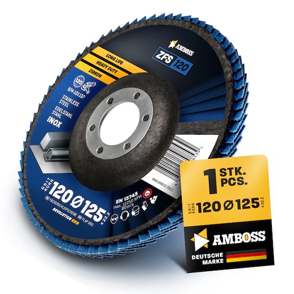 1x Amboss ZFS Fächerschleifscheibe Korn:120 Ø125mm Bild 4