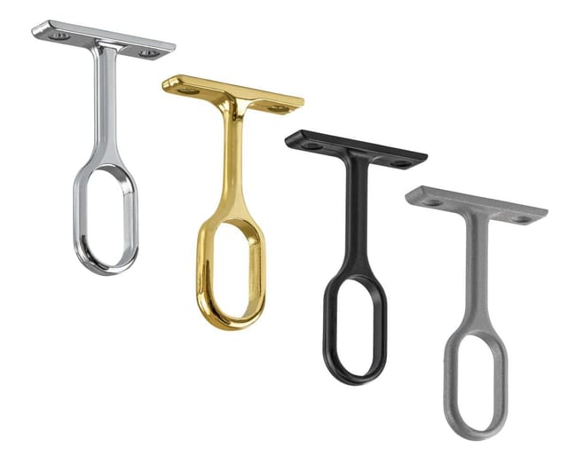 Gedotec Schrankrohrmittelträger TUBES aus Metall starr zum Schrauben, Silber