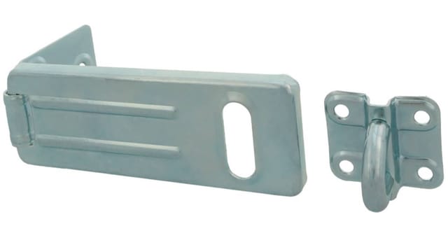 Gedotec Sicherheits-Überfalle aus Stahl mit Öse, 90 x 37 mm