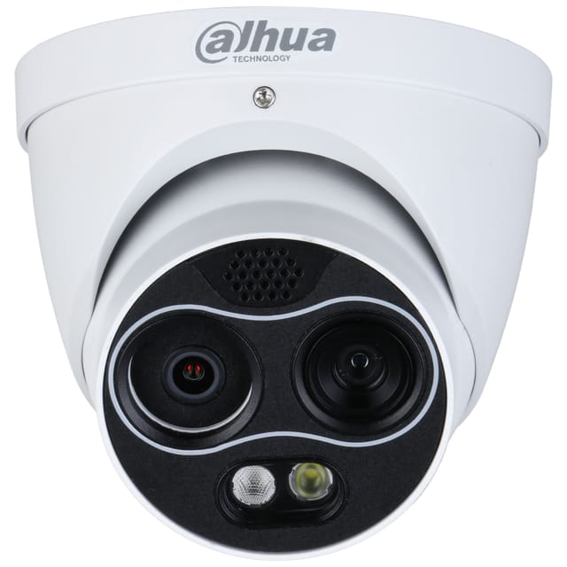 Dahua Wärmebildkamera Turret TPC-DF1241-B2F2-DW-S2 mit hoher Megapixel Auflösung, Thermalkamera mit Branderkennung
