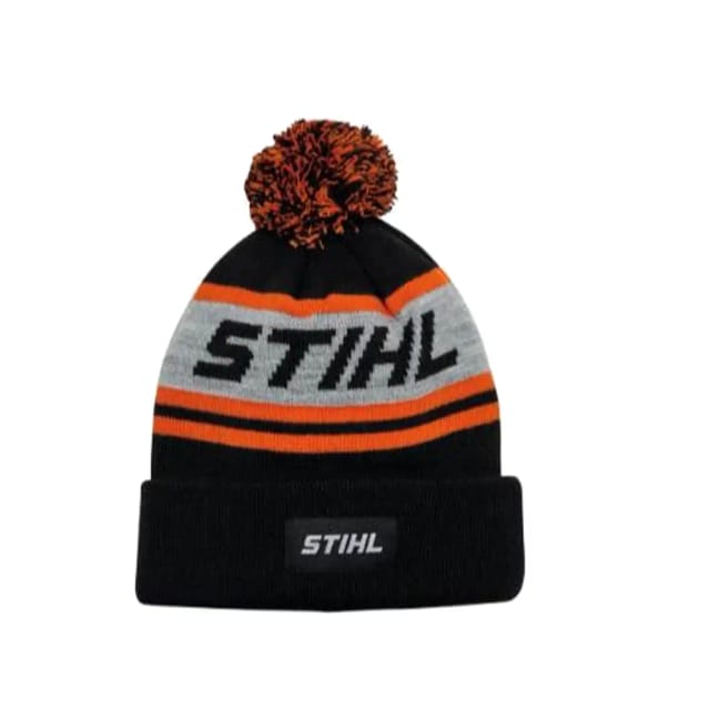 STIHL Mütze POMPON24 Schwarz/Orange/Grau