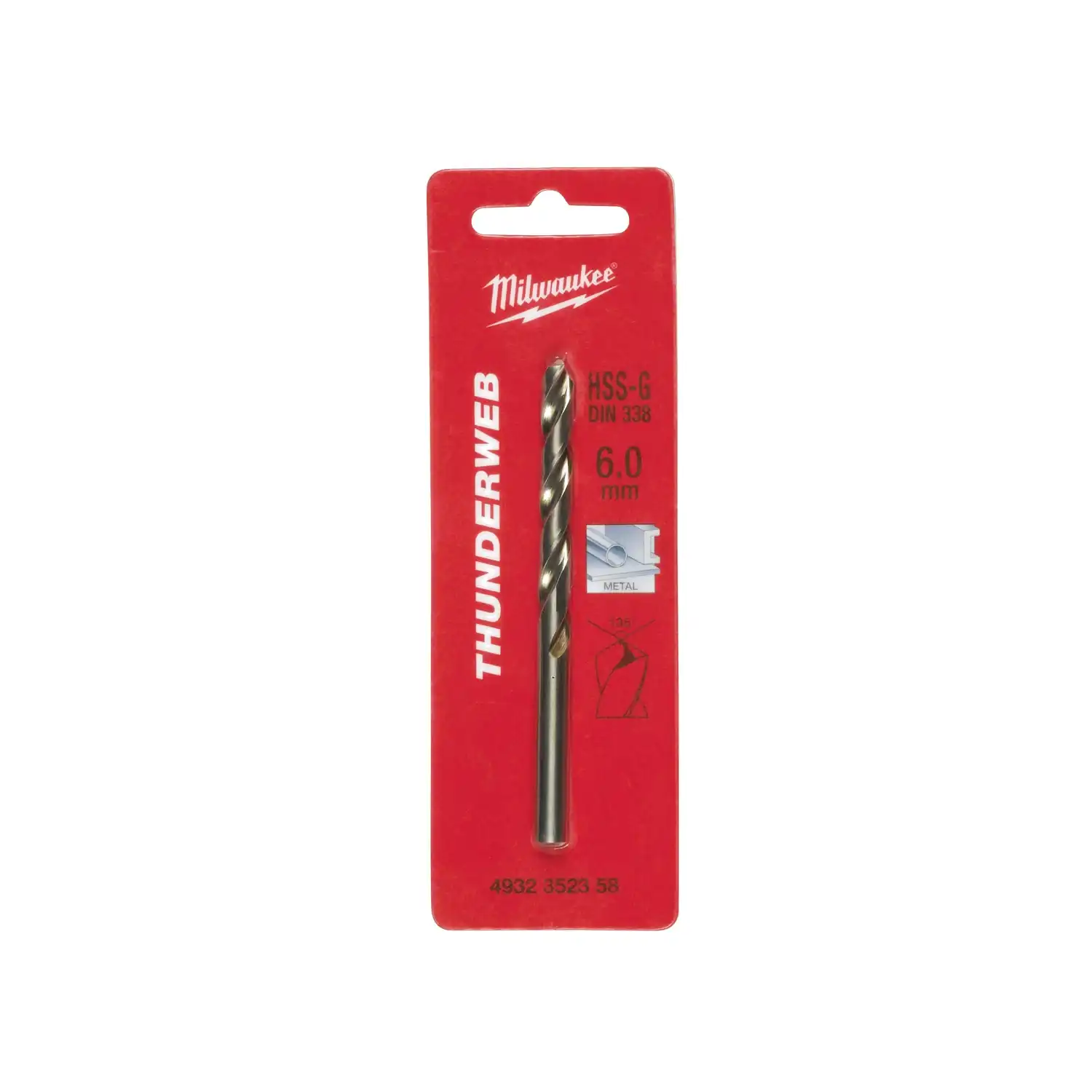 Milwaukee Metallbohrer HSS-G THUNDERWEB DIN 338 (6,0 x 93 mm, HSS-G) Bild 2