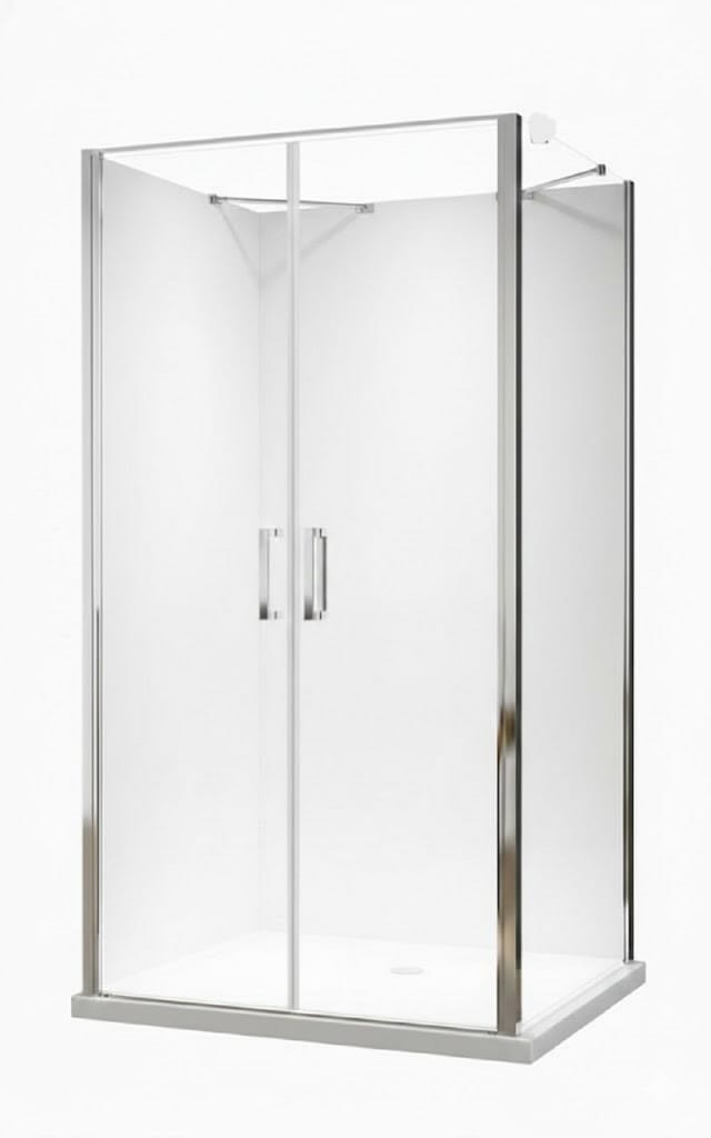 Glaswerk Westfalen - Nora 100x100x100 cm U Form Duschkabine Klarglas