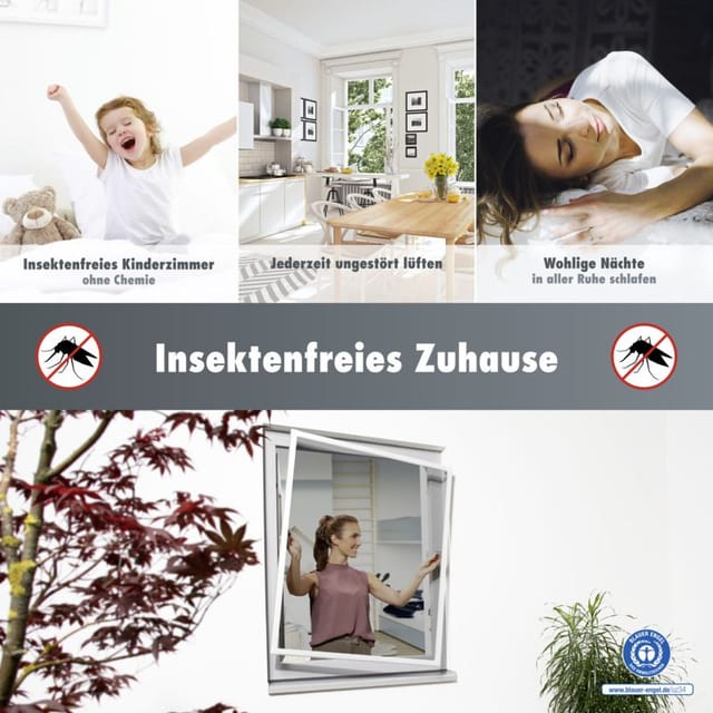 Primaster - Insektenschutz-Teleskopfenster Weiß 130 x 150cm Fliegengitter