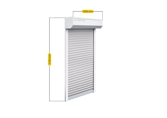 Schellenberg SB-Vorbau-Rollladen 100 x 210 cm 45° Kasten weiß