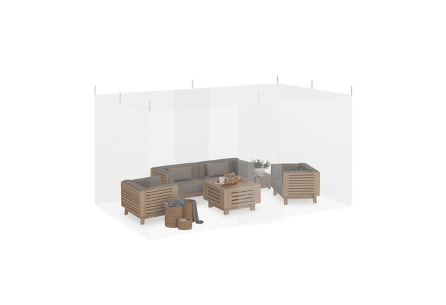 Relaxdays Moskitonetz, 250 x 300 x 500 cm, engmaschiges Mückennetz, outdoor & indoor, Insektenschutz, Polyester, weiß