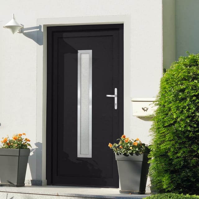 Haustür Anthrazit 98x200 cm PVC vidaXL