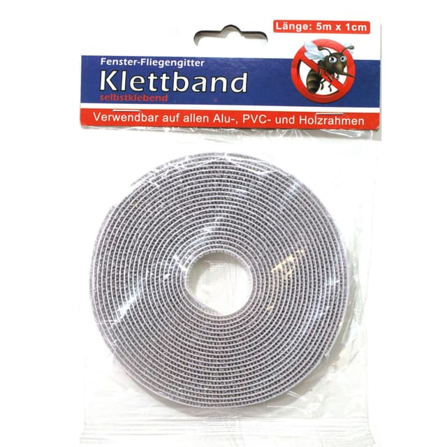 Klettband für Fenster Fliegengitter 5 Meter selbstklebend