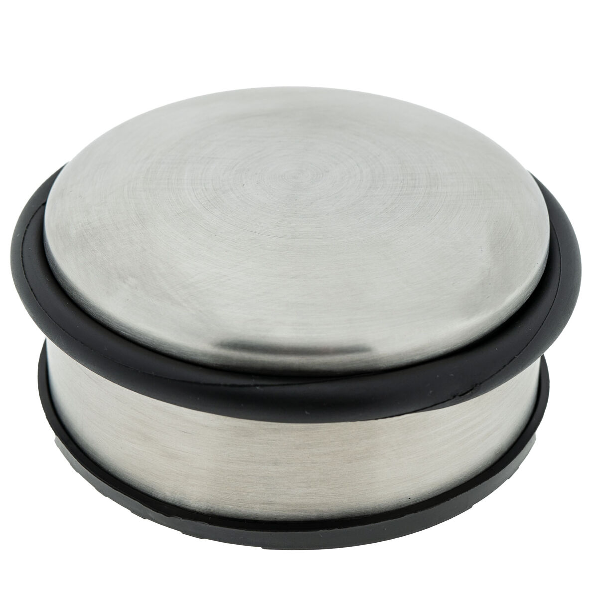 1 x Türstopper gummiert Ø 104 x 45 mm niedrig silber