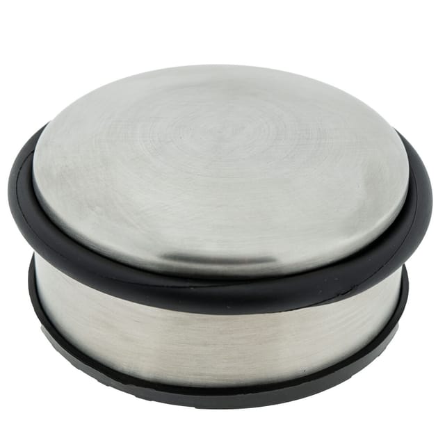 1 x Türstopper gummiert Ø 104 x 45 mm niedrig silber