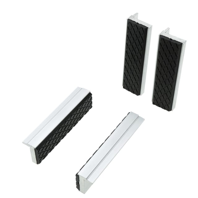 4 x Magnetische Schraubstock Schutzbacken 100mm gummiert