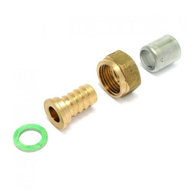 Comap - P7359g – 2er-beutel – Gerade Crimpverbindung, Kostenlose Mutter Pro 20x1,9-1/2 Pexpress-reihe - Gelb