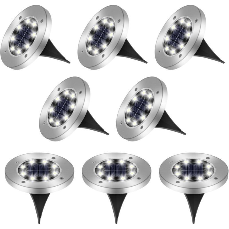 Solarleuchte Außen, Solar-außenbeleuchtung 8 Stück, 8-led-solar-gartenleuchte, Ip65 Wasserdichter Solarstrahler Außen, Dekorative Solar-außenleuchte Für Wege Und Terrassen.