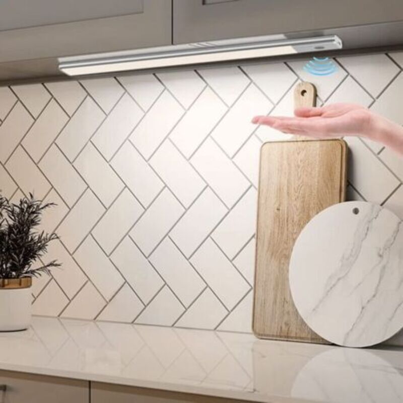Unterbau-leuchte Für Die Küche Mit Sensor, 40 Cm Schrankbeleuchtung 2-in-1, Wiederaufladbar Und Usb 5v Dc Betrieben, Kabelloses Led-regallicht Mit Magnetstreifen Und Klebeband