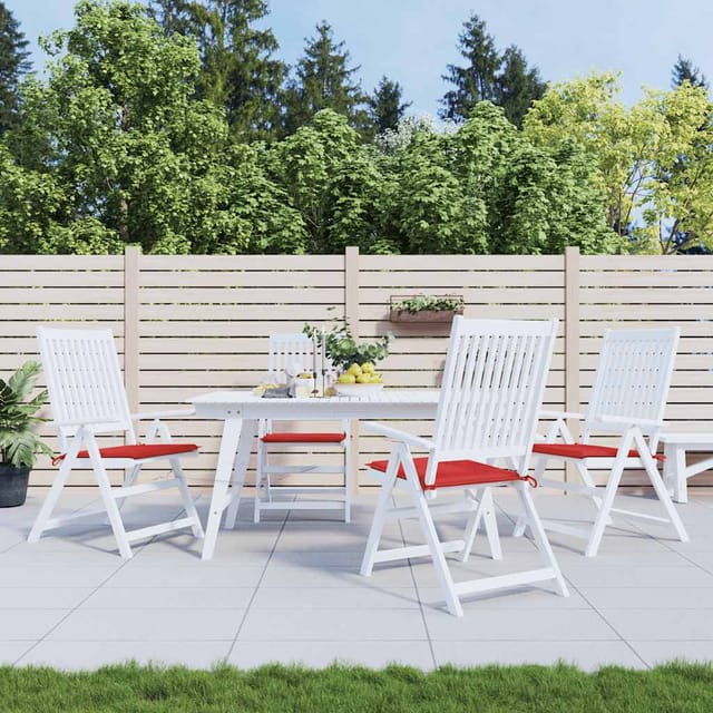 Gartenstuhl-kissen 4 Stk. Rot 40x40x4 Cm Oxford-gewebe Vidaxl