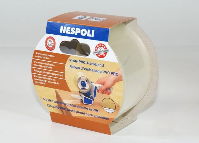 Nespoli - Profi-pvc-packband 50 Mm X 66 M, Transparent Packband