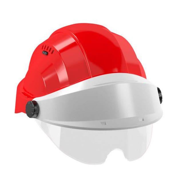 Helm 'orizon' Rot Mit Grauem Visier Und Brille Taliaplast - 563768
