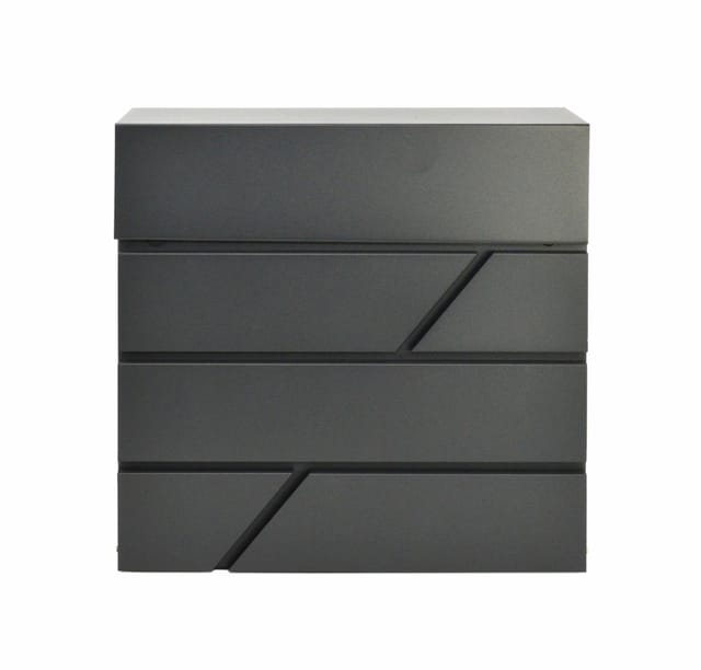 Aw Schwarzer Briefkasten 43 370x370x105mm