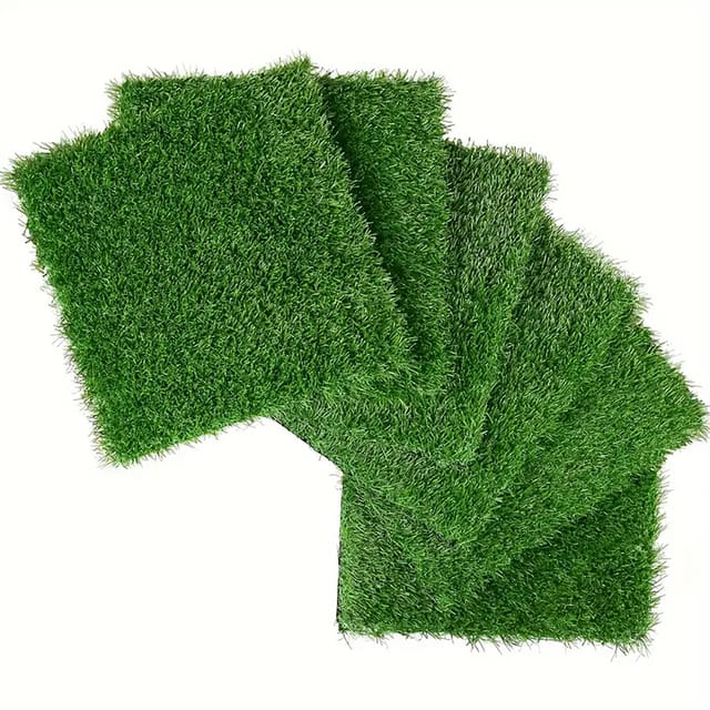 Kunstgras Klickfliesen 36 Stück, 30×30 Cm, Ineinandersteckbare Rasenteppich-fliesen Für Balkon, Terrasse Und Garten, Grün
