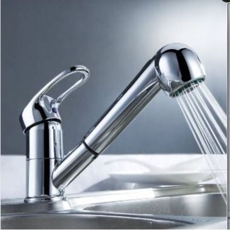 Auralum Küchenmischer Mit Ausziehbarer Brause, 360° Drehbarer Wasserhahn Für Warmes Und Kaltes Wasser, Hochwertige Keramikpatrone, Küchenarmatur