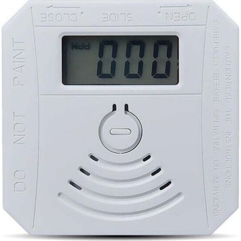 Gasmelder Kombinierter Rauch- Und Kohlenmonoxidmelder Batteriebetriebener Co-rauchmelder Mit Led-display, Blitzlicht Und Akustischem Warnsignal Weiß
