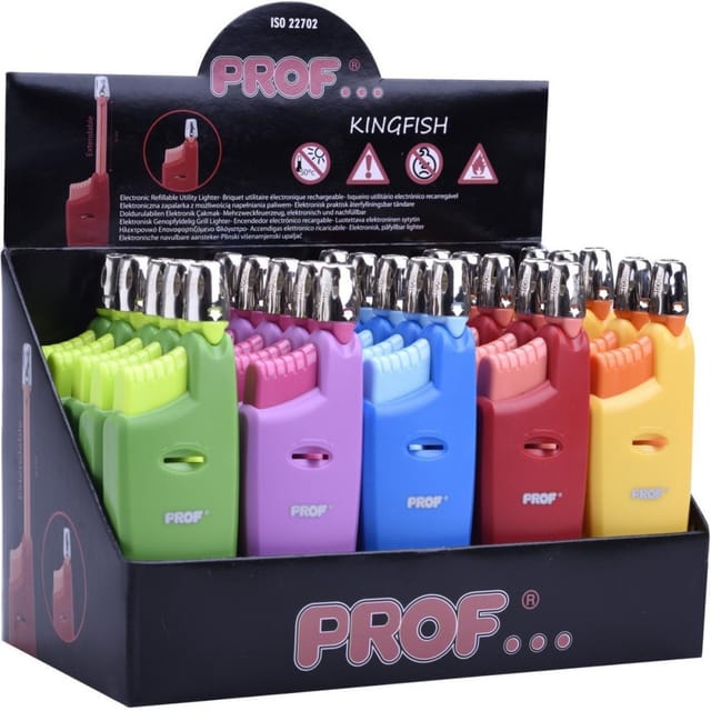 Trade Shop Traesio - Trade Shop - Set 25 Pezzini Accendini Gas Kingfish Trendy Color Cuisine Fornellen -
