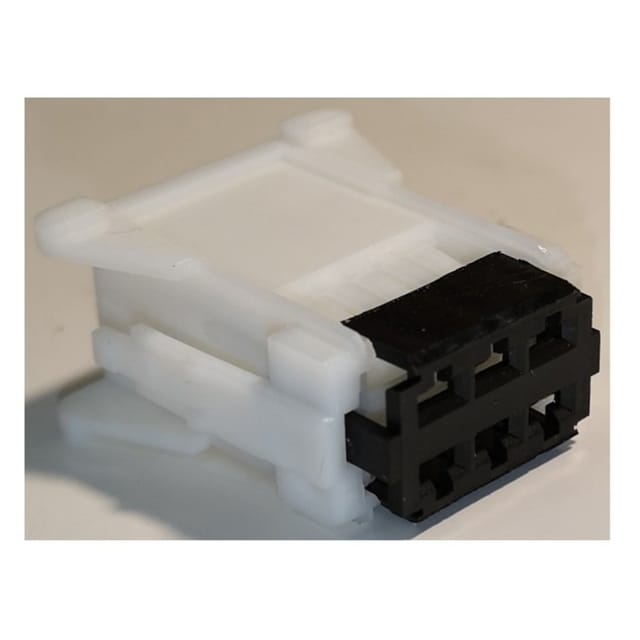 Molex - 981721001 6-poliger Kfz-buchsenstecker – 2 Reihen – Weiß/schwarz