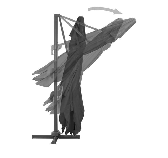 Vidaxl - Ampelschirm Mit Aluminium-mast 400x300 Cm Anthrazit 848103