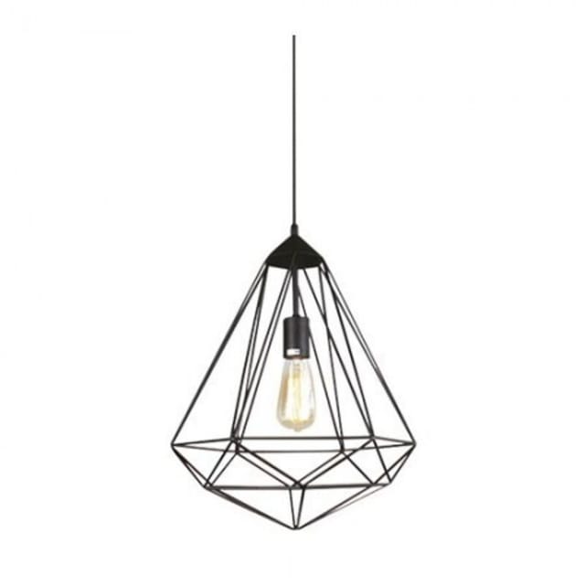 Gsc - Diamant Pendelleuchte E27 1m Schwarz