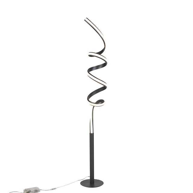 Design Stehleuchte Schwarz Inkl. Led Und Dimmer - Twisted
