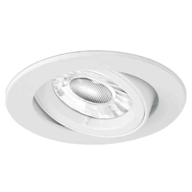 Abi - Al-10280 Runder Einbaustrahler 1/4 Drehung Fte Neigbar Ø50mm Gu5.3 – Weiß