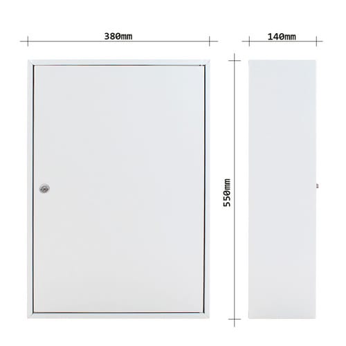 Rottner - Schlüsselschrank S 200 H550xb380xt140mm 1-türig Zylinderschl.anz.hak.200