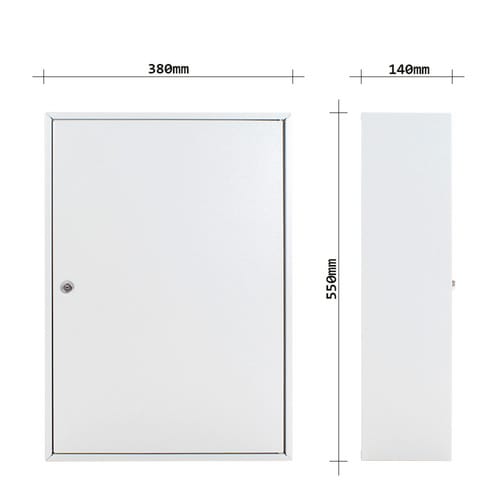 Rottner - Schlüsselschrank S 150 H550xb380xt140mm 1-türig Zylinderschloss Anzahl Haken 150