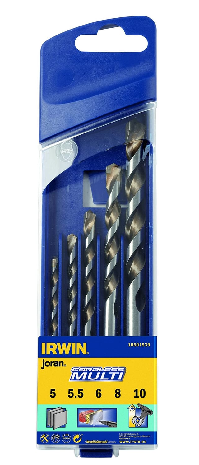 Irwin Wiertło Uniwersalne Cordless Multi Komplet 5szt. 5, 5,5, 6, 8, 10 Mm