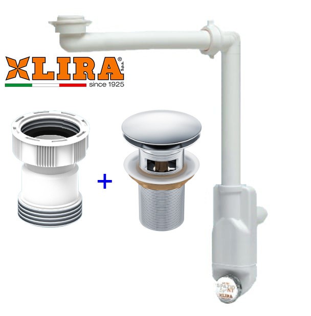 Waschbecken-siphon Platzsparend, Weiß Spazio Bagno Nt Lira Ø32 Mm