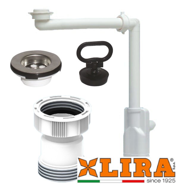 Waschbecken-siphon Platzsparend, Weiß Spazio Bagno Nt Lira Ø32 Mm Polypropylen
