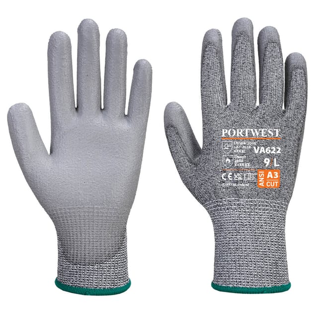 Vending-handschuhe Mr Anti-cut Mit Pu-beschichtung Grau L - Größe 9