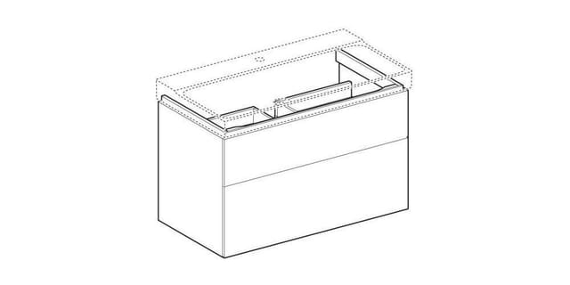 Geberit Xeno 2 Waschtischunterschrank 880x530x462mm, 2
