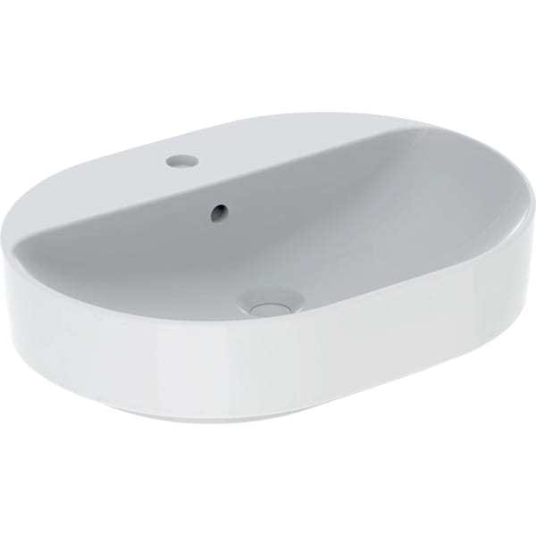 Keramag - Geberit Variform Aufsatzwaschtisch Elliptisch, 600x450mm, Mit
