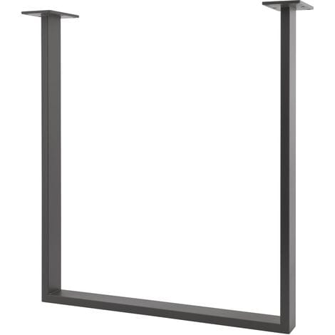 Simausrom Tischkufe Regular Slim Stahl Schwarz Lackiert