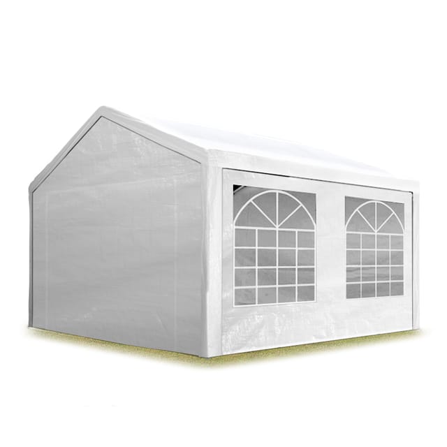 Partyzelt Pavillon 3x3 M In Weiß Pe Plane 350 N Wasserdicht Uv Schutz Festzelt Gartenzelt