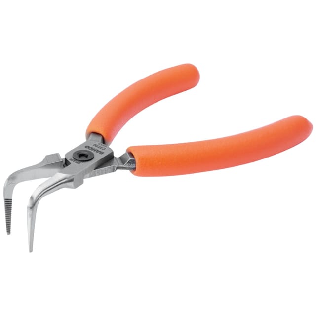 Bahco Kompakte Flachrundzangen Mit Um 90º Gebogener Spitze Und Orangefarbenen Pvc-griffen 125 Mm