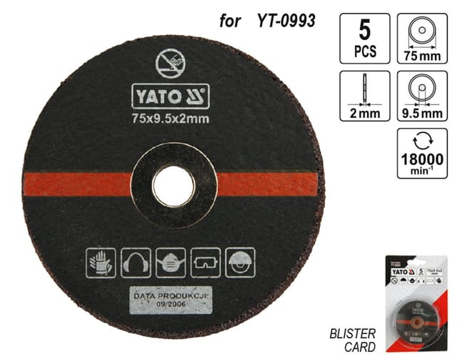 Metall-trennscheiben-set 75mm2mm - Yt-0994